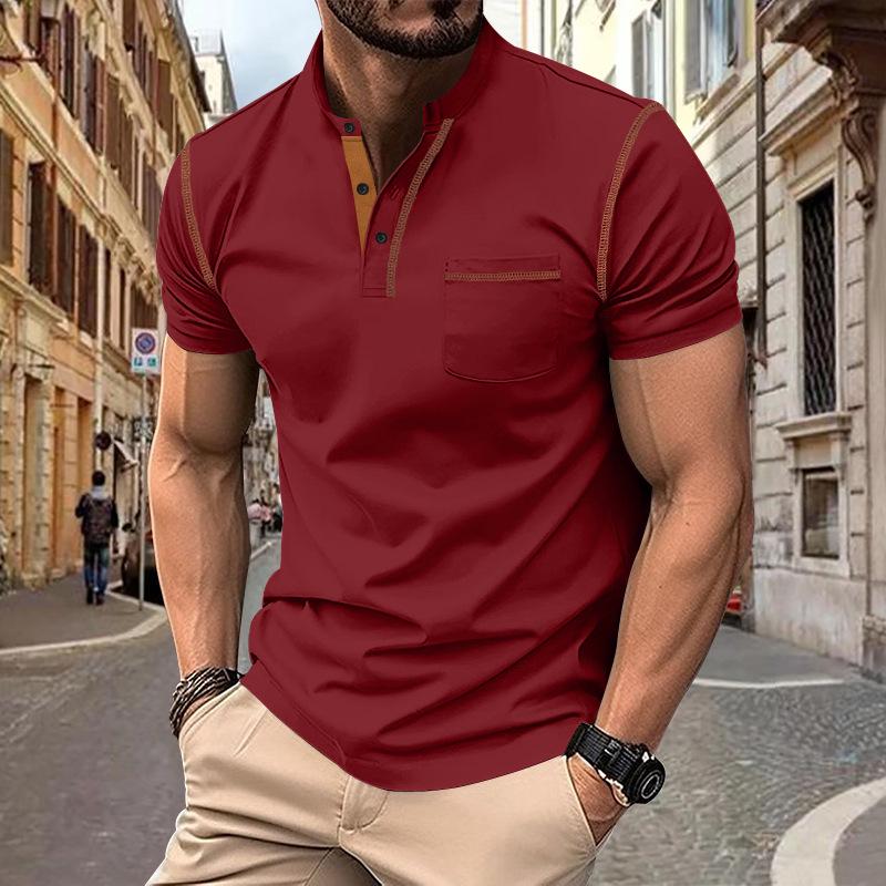 2024 Men's Quick-Dry Solid Color Polo Shirt: Summer Fashion with Turn-Down Collar