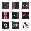 Mass Effect N7 Armor Pillow Case 40X40Cm For Sofa Alliance Military Video Game Nordic Cushion Cover Velvet Pillowcase