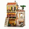 Small Town Series Italian Family Restaurant Building Block House City Street View Assembly Model Toys Full Print Decoration Gift