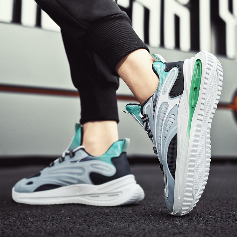 Men's Thick Sold Sports and Casual Shoes Are Lightweight  Slip Resistant  Wear-resistant  and Suitable for All Seasons Outdoors