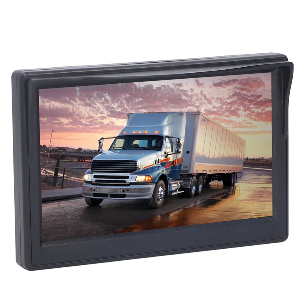 5in Backup Camera Monitor High Definition 170 Degrees  Wide Angle Rear View System for RV Trailer Round