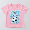 T-shirt Casual con Stampa per Bambini e Bambine Top Estivo Morbido e Comodo Manica Corta