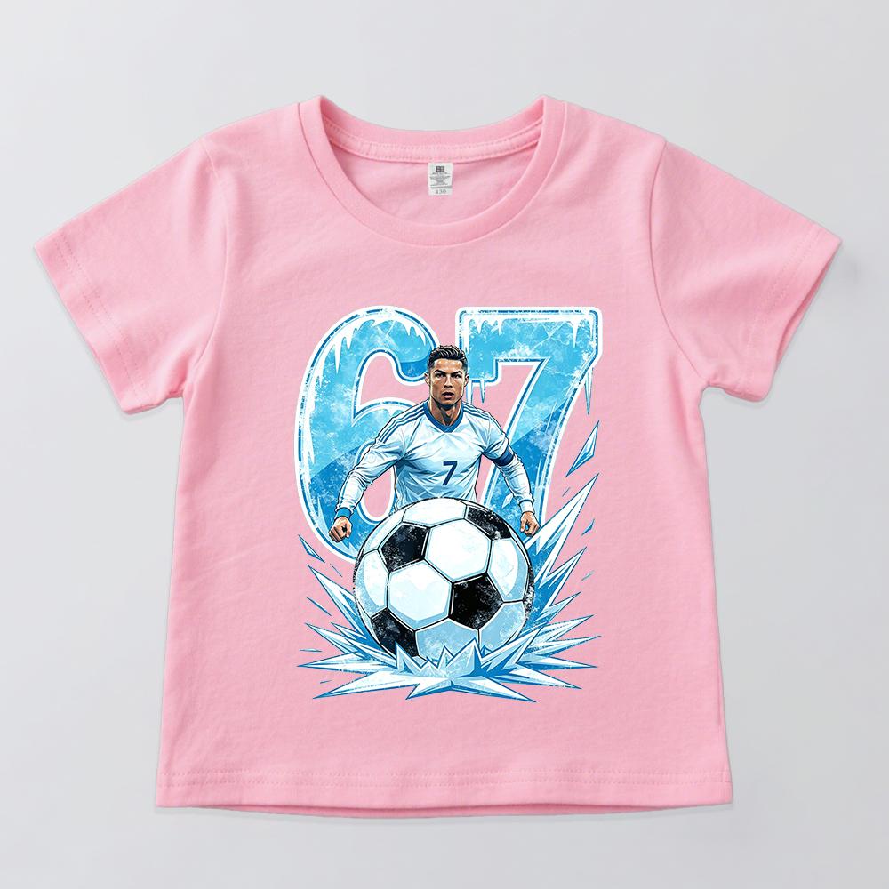 T-shirt Casual con Stampa per Bambini e Bambine Top Estivo Morbido e Comodo Manica Corta