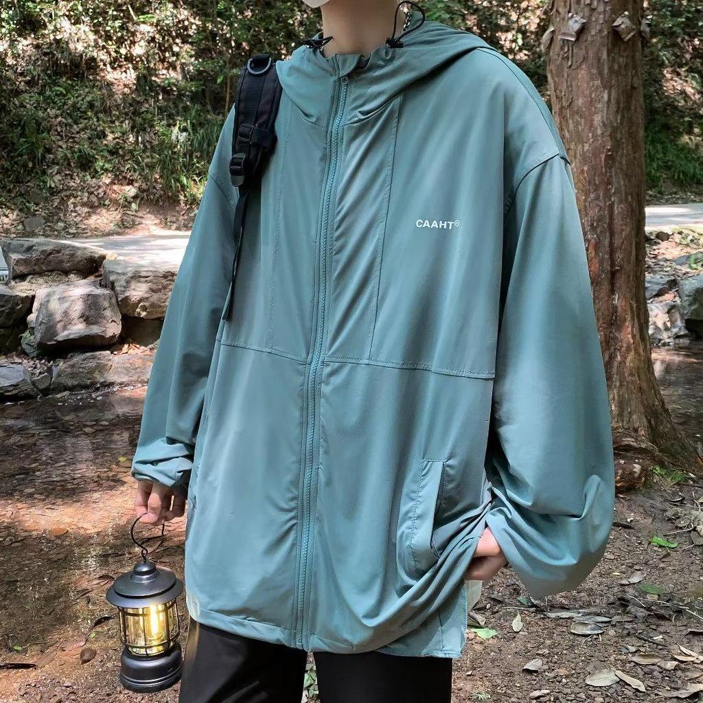 2026 Japanese Retro Striped Thin Breathable Hooded Sun Protection Jacket for Men and Women