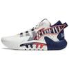 New LiNing Badfive 2 Low BADFIVE Cushioning Anti Slip And Wear Resistant Low Top Basketball Shoes Men's White Blue ABFR005-15