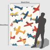 1pc Contemporary Airplane Print Flannel Throw Blanket - 100% Polyester, All Seasons, Tear Resistant, Digital Print, Knit Fabric,