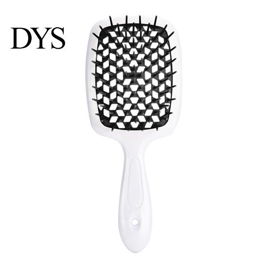 Ergonomic Grip Hair Brush Detangling Hollow Handle Scalp Massage Women Girls Wet Mesh Design Dry Long Curly Fluffy Styling Comb Hairdressing Tool And