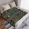 Runescape Max Skill Flannel Blanket Single Sided Print Soft Flannel Blanket Bedroom Living Room Couch Decor Nostalgic Gamer Gift