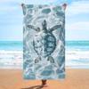 Blue Ocean Sea Turtle Print Beach Towel Quick Dry Soft Absorbent Sand Free Towel for Women Summer Pool Travel Beach Use