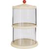 Rotating Cute Particle Display Case: Transparent PET Figurine Storage Rack