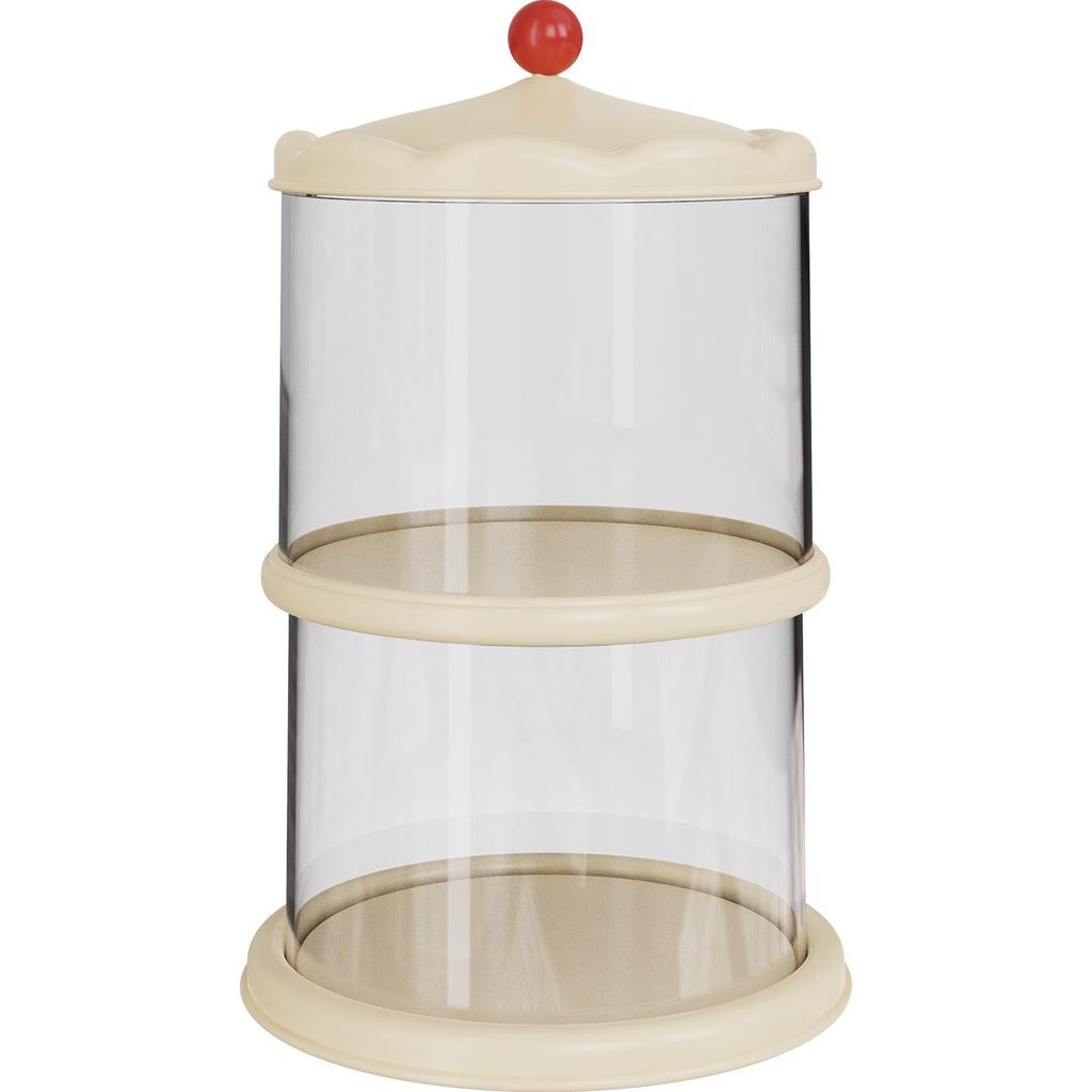 Rotating Cute Particle Display Case: Transparent PET Figurine Storage Rack