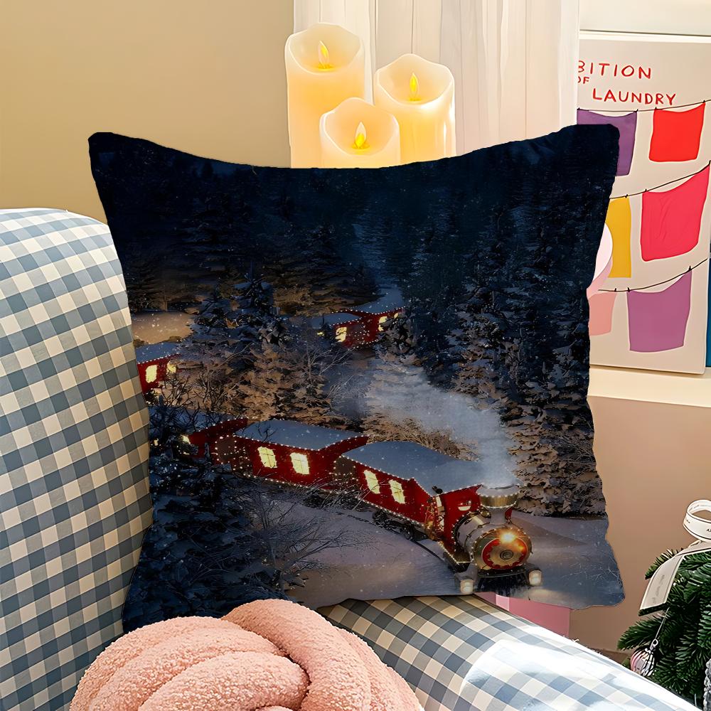 MovieThe Polar Express Decorative Room Aesthetics Pillow Case Home Decor Bedroom Sofa Bed Couch Pillow Cover 45x45