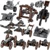 Military Series MOC Bricks Middle Ages WW2 Artillery Catapult Siege Compatible With Figures Adult Building Blocks Kids Toys Gift