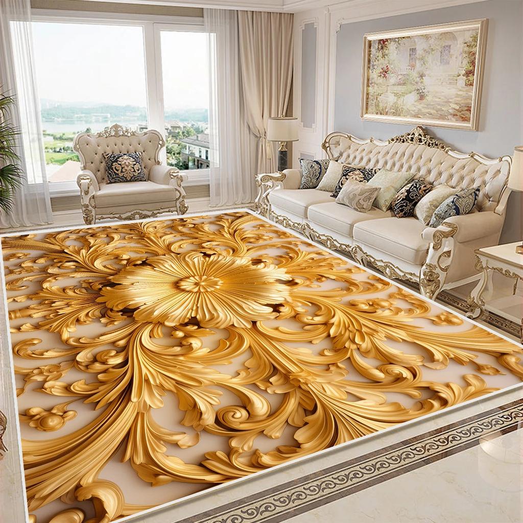 Flower 3D Carpet for Bedroom Home Decor Large Area Living Room Soft Rug Kitchen Anti-Slip Lounge Bathroom Corridor Mat Decorate