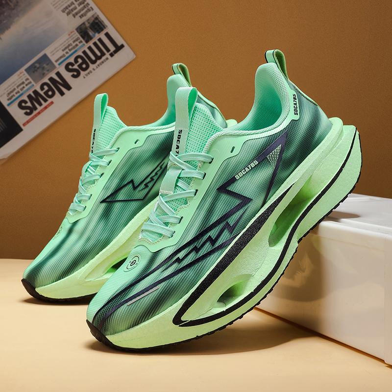 Men'S Running Shoes Trainer Shoes Race Non-Slip Outdoor Cushioning Luxury Shoes Breathable Sneakers Mesh Couple Off-Road Fashion