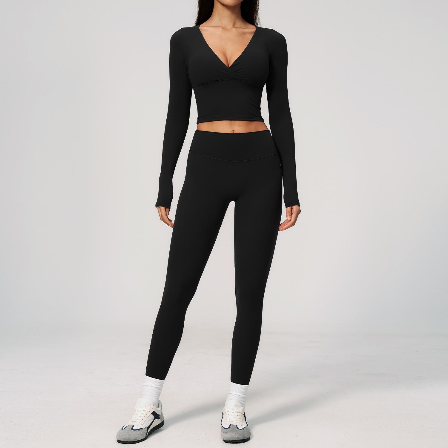 Dare to Show: Creamy Brushed High-Waist Slimming Fitness & Yoga Set Large