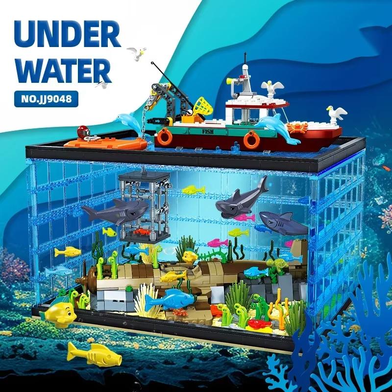 High-Standard 1519Pcs First-Class Deep Superior-Grade Sea First-Class Ruins Premium-Quality Fish Combat-Armored-Vehicle First-Class Construction