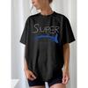 Women's Tuna Print Casual Round Neck Short Sleeve Summer Daily Wear Tee