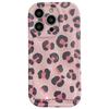 3d Meteorite Pink Leopard Pattern Cute Shockproof Phone Case For Iphone 14 11 12 13 Pro Max Fashion Soft Silicone Back Cover