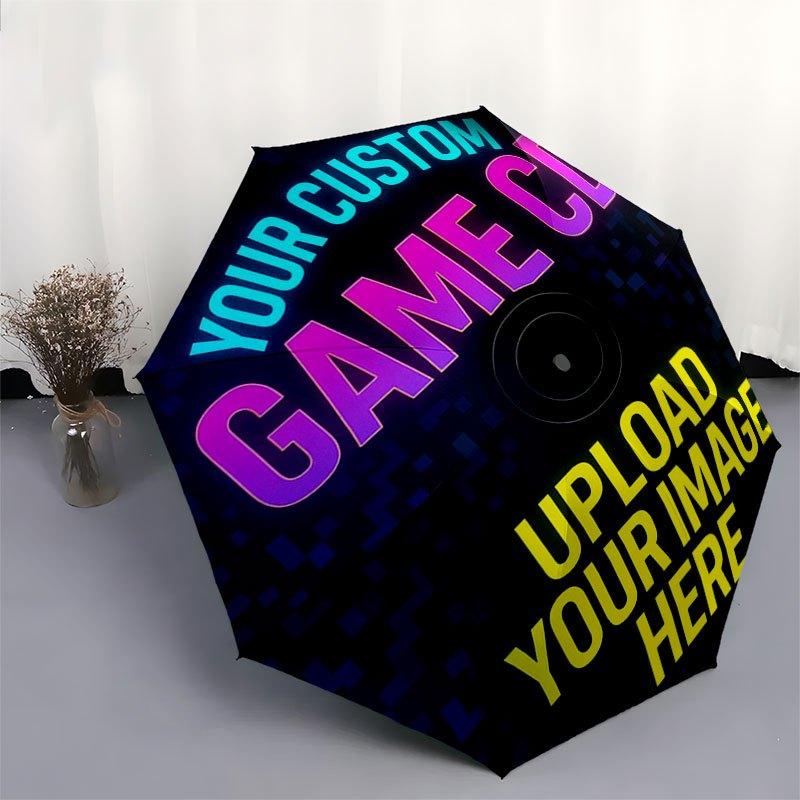 Custom Game CD: Upload Your Image HereUmbrella with Cute Design,Portable 3-Fold Compact Umbrella for Men&Women,Valentine's Day Mother's Day