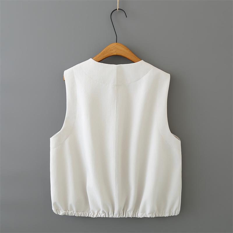 2026 Spring Plus Size Women's Round Neck Cardigan Vest - Slimming & Versatile Fashion Top