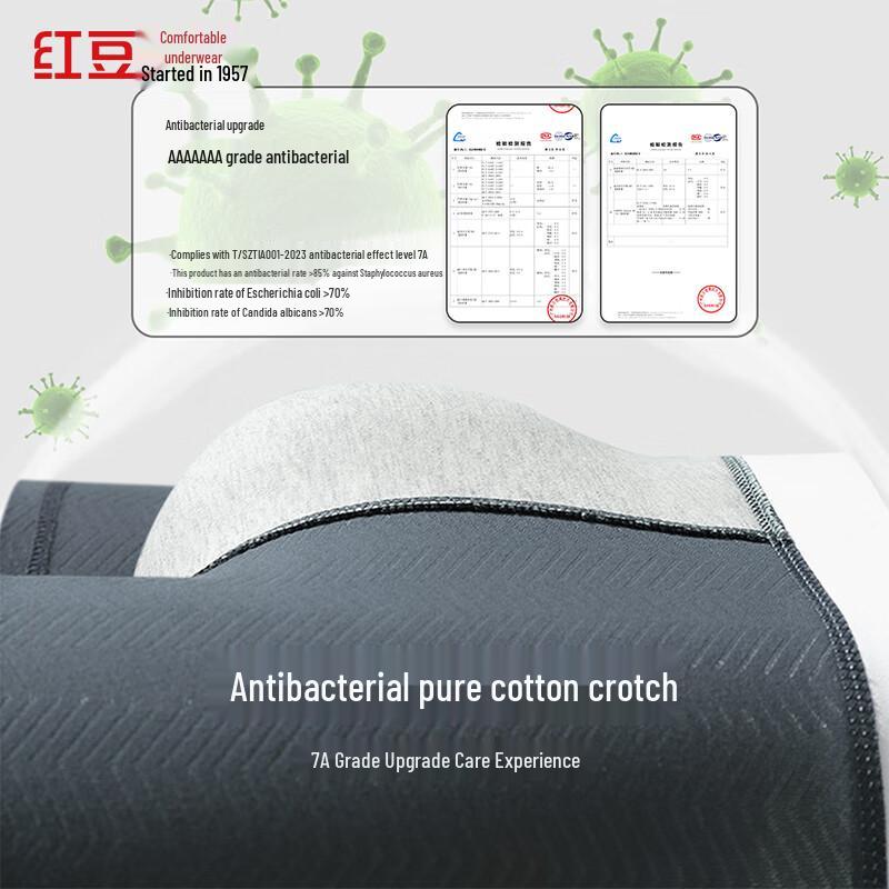 Hodo Men's 7A Anti-Bacterial Combed Cotton Boxer Briefs 4-Pack