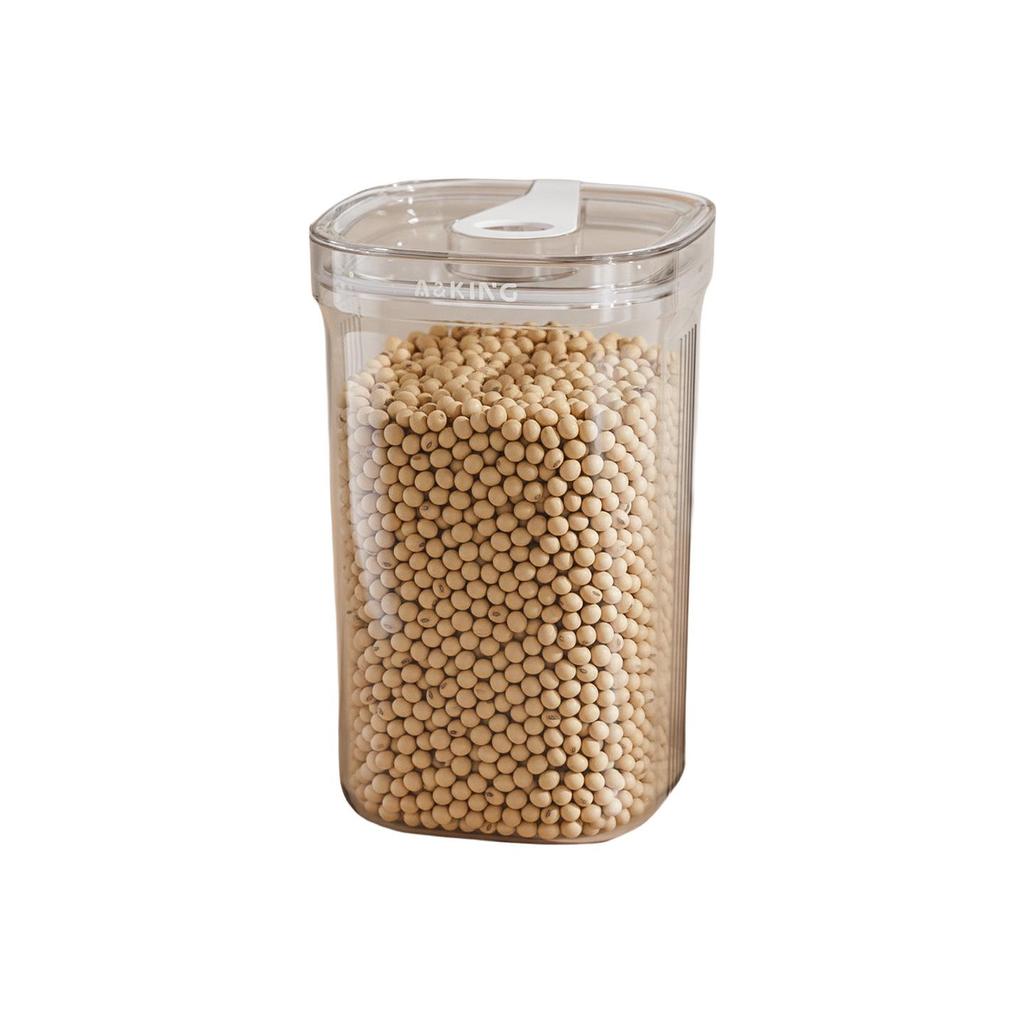 Transparent Kitchen Storage Jar for Food: Beans, Grains, Cereal