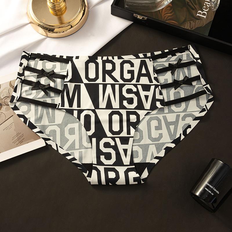 Damen Frühling und Sommer Neu Überkreuzte Hohle Bare Feeling Atmungsaktive Hüftslips ohne Abdrücke