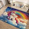 Cartoon R-Rainbow U-Unicorn Kitchen Mat Kids Room Bedroom Decoration Balcony Anti-Slip Doormat Living Room Alfombra