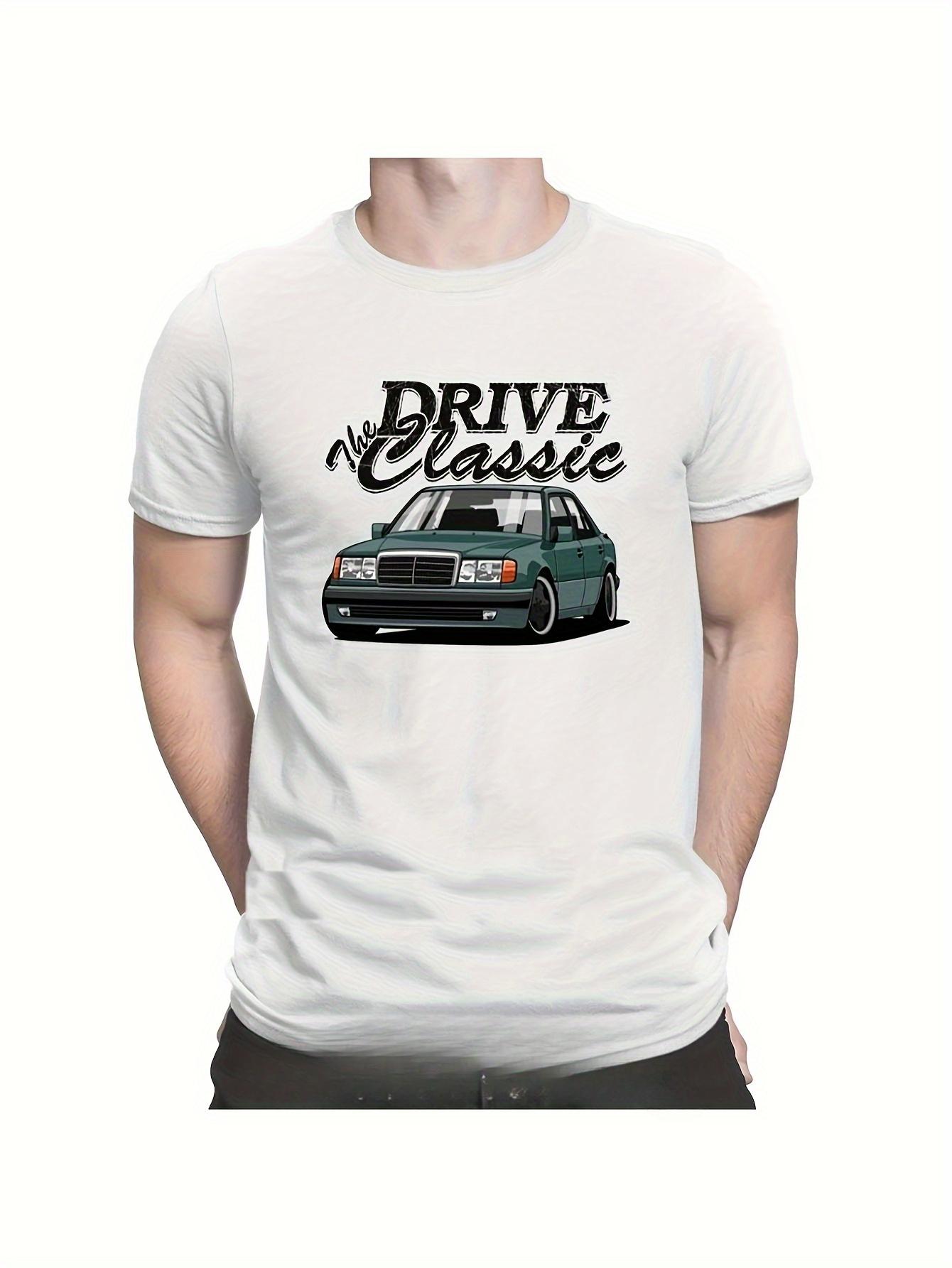 Men s Vintage Car Enthusiast Graphic T-Shirt- Drive Classic W124 Design S