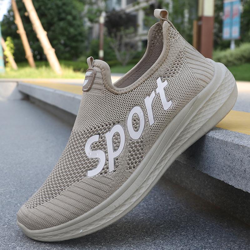 

Foreign trade men s shoes new sports shoes fly-woven breathable mesh shoes men s one-pedal walking shoes, casual mesh shoes 39