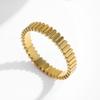 Gold and Silver Minimalist Index Finger Ring - European and American Style, Titanium Steel, Non-Fading Design.