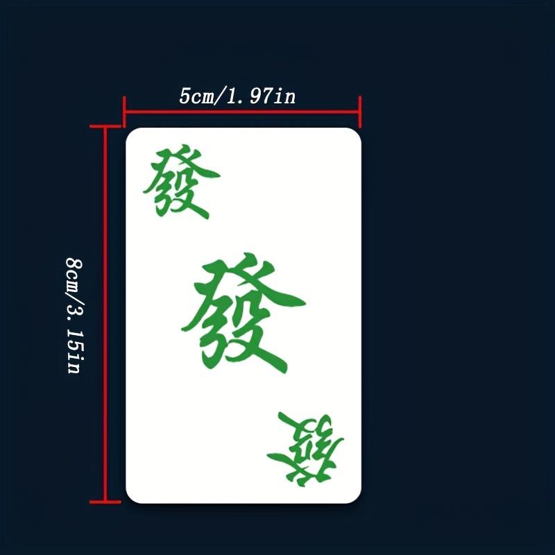 Pudełko 144 kart do Mahjonga i 50 sztuk zestaw rekwizytów do gry, mini papierowe płytki do Mahjonga, przenośny domowy cichy papierowy zestaw do Mahjonga