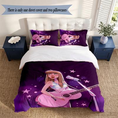 Taylor 3‑Piece Bedding Set Soft Microfiber Duvet Cover Pillowcases Comfortable Bed Linen for Bedroom Decoration