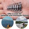 5pcs Swivels Ball Bearing Swivel Solid Rings Stainless Steel Solid Fish Connector  Saltwater Fishing
