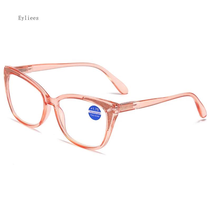 +1.0 +1.25 +1.75 +1.5 To +4 Cat Eye Reading Glasses Women Fashion Design Anti Blue Light Prescription Presbyopia Eyeglasses