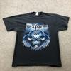 Rockstar Mayhem Festival Shirt Mens Large Black 2008 Tour Skull Roses Y2K VTG