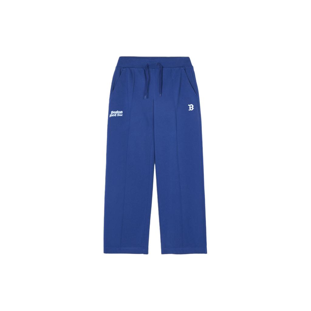 MLB SS24 Boston Red Sox Logo Loose Straight Leg Drawstring Casual Pants Women bottoms Navy-Blue 3FPTV0541-43RBS
