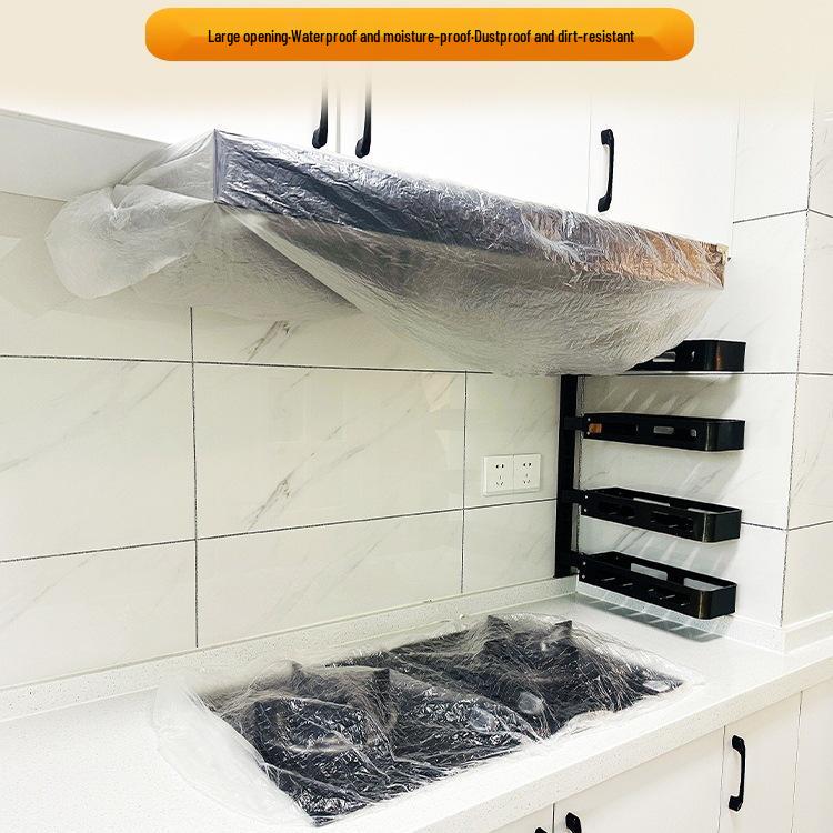 Disposable Waterproof Dustproof Cover for AC, Water Heater, Range Hood, and Wall-Mounted TV with Drawstring