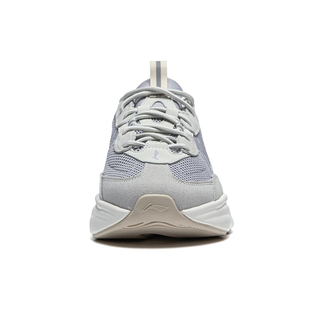 Li Ning Coconut 2.0 Comfortable Versatile Thick Sole Height Increasing Non-Slip Wear-Resistant Low-Top Casual Shoes Men Sneakers Gray AGCU249-6