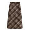 Melanoid Retro Plaid High-Waist Wool Skirt - Women's Trendy Slimming Comfort for Spring/Autumn 2026