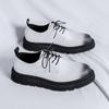 Fashion New trend  Men's Leisure business Men Fashion British leather shoes Lace-up Retro Fashion Party Wedding Thick Sole Men's Shoes
