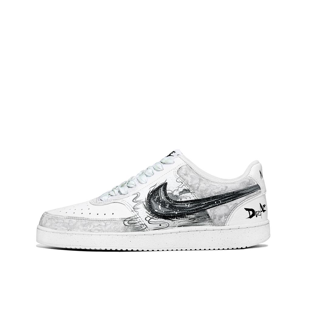 Nike Court Vision 1 Frangia Nuvola Shoko Ammortizzazione Scarpe da Skateboard Basse Unisex Grigio DH2897-110(Team309-L)