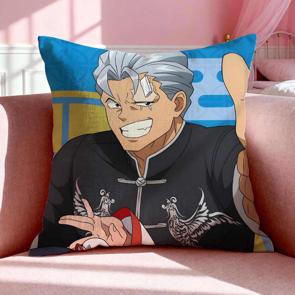 Anime U‑Undead Unluck Cushion Cover Breathable Linen Pillowcase Summer Odorless Eco-Friendly Invisible Zipper Washable