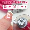6/10/15 Pieces Flower Nail Stamper Pen,Nail Design Pens Nail Art Pens Nail Art Stamp Pen Set DIY Manicure Nail Art Tools