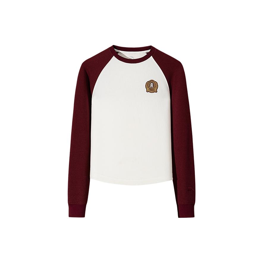 

Anta Свободный крой, круглый вырез, удобный, универсальный, повседневный, простой трикотажный свитер с длинным рукавом, женские топы 162548406-1 S