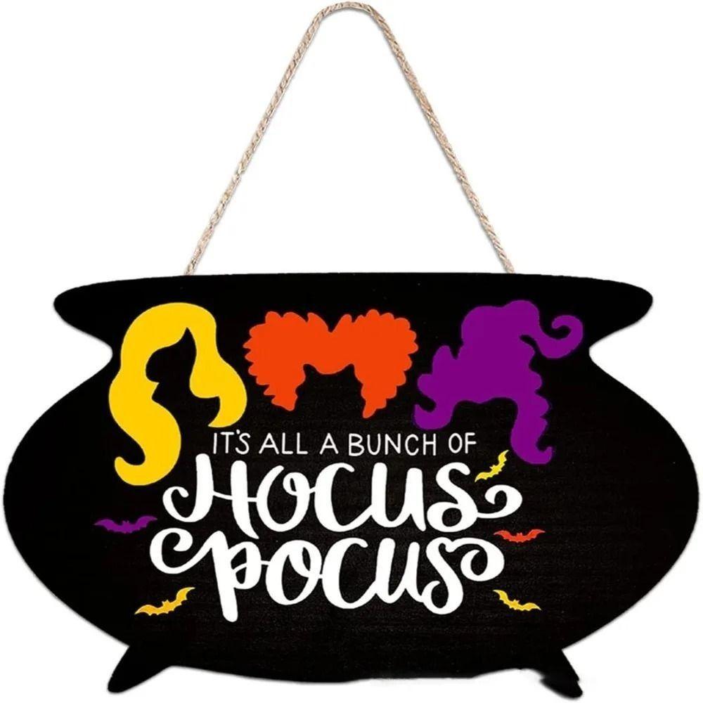 Round Door Hanging Sign Wooden Wooden Door Hanger Sturdy Outdoor Wall Sign  Party Supplies