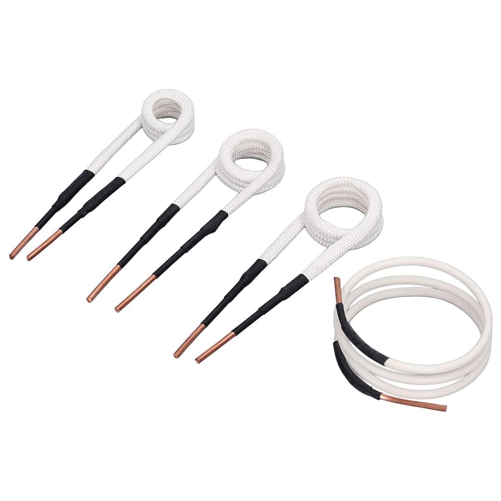 Akozon Induction Heater Coil 3.0mm Brass Electric Induction Coil Kit with Nuts and Removal