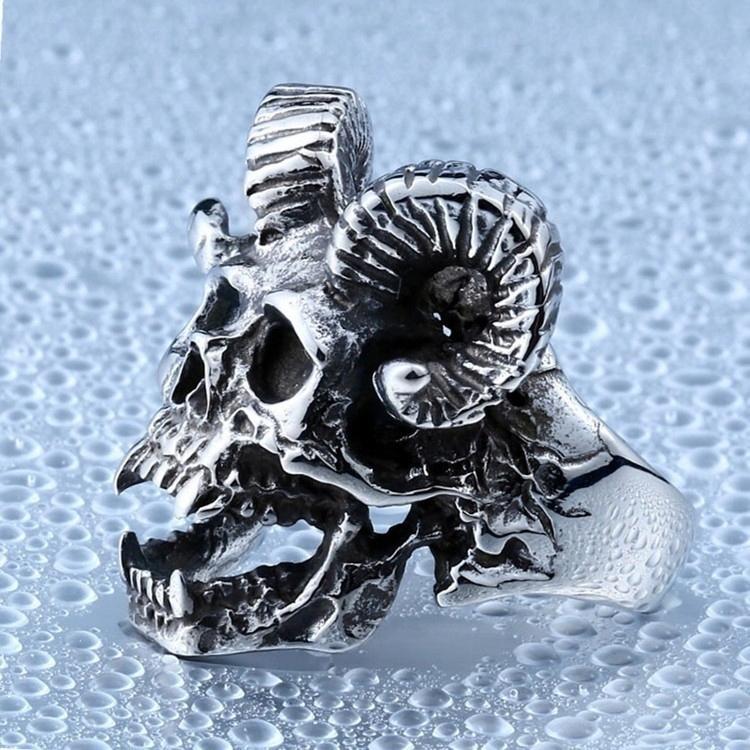 Ring Signet Skull Aries Biker 248