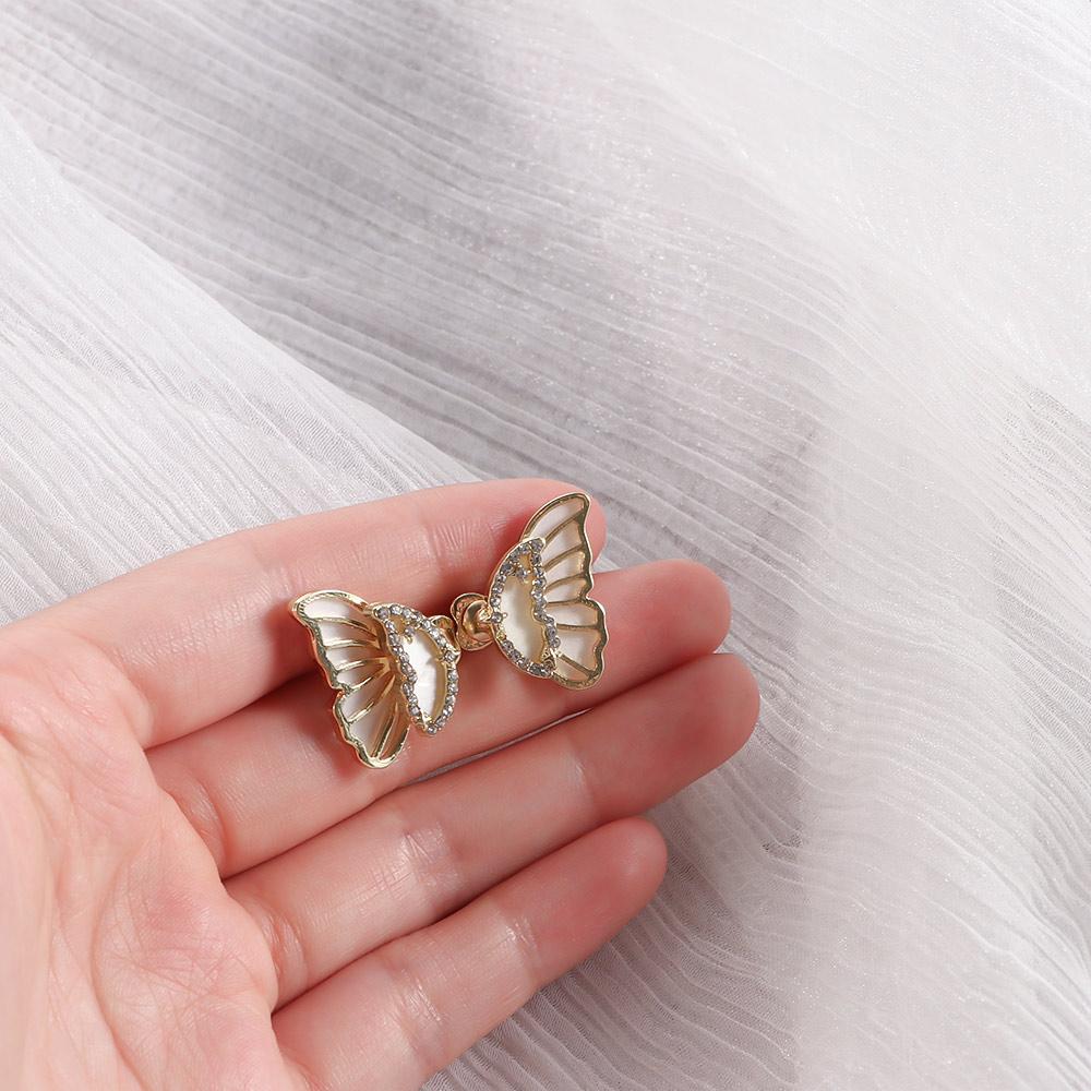 

Элегантные простые корейские серьги-бабочки для девочек, модные ювелирные изделия с бриллиантами, серьги-гвоздики
